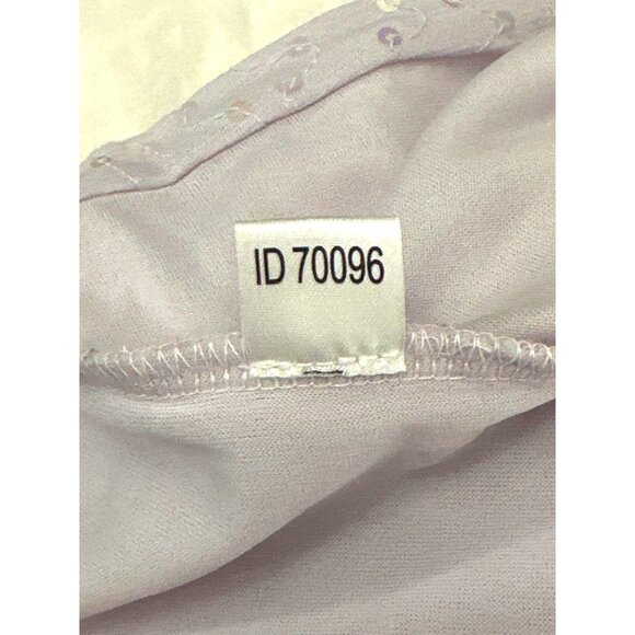 Ann Taylor Petite Medium Sheer Lilac Sequin Tank Top Sleeveless Scoop Neck Light - Picture 11 of 11